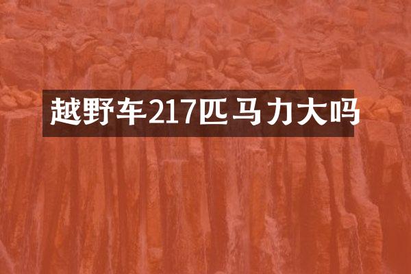 越野车217匹马力大吗
