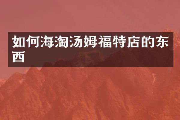如何海淘汤姆福特店的东西