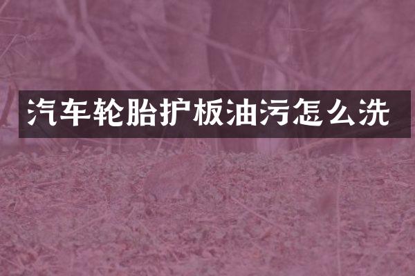 汽车轮胎护板油污怎么洗
