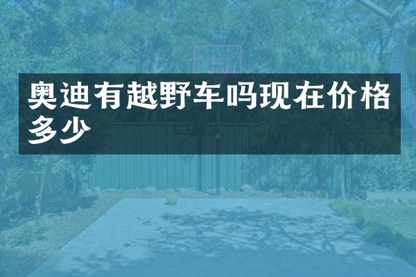 奥迪有越野车吗现在价格多少