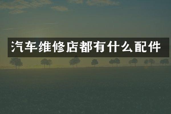 汽车维修店都有什么配件