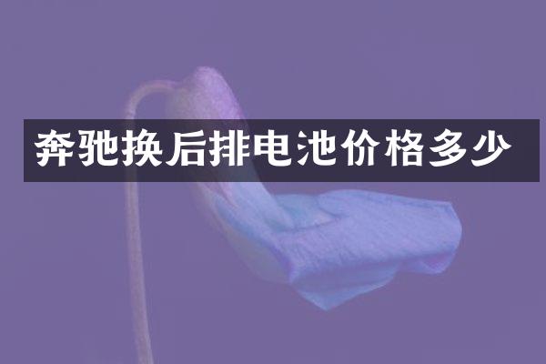 奔驰换后排电池价格多少
