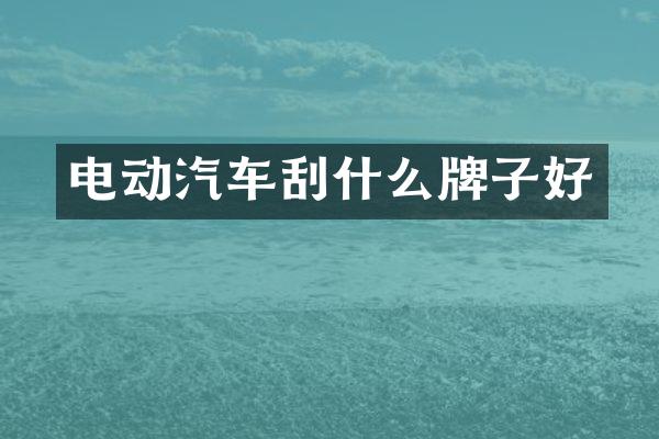 电动汽车刮什么牌子好