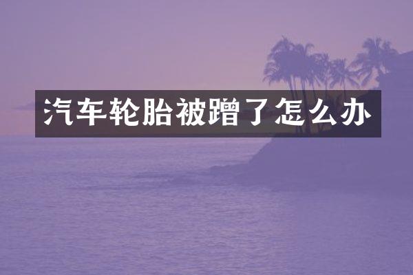 汽车轮胎被蹭了怎么办