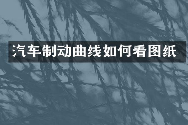 汽车制动曲线如何看图纸
