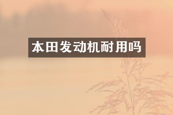 本田发动机耐用吗
