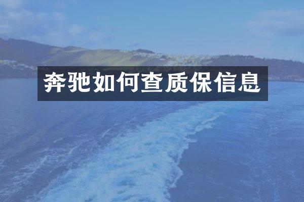 奔驰如何查质保信息