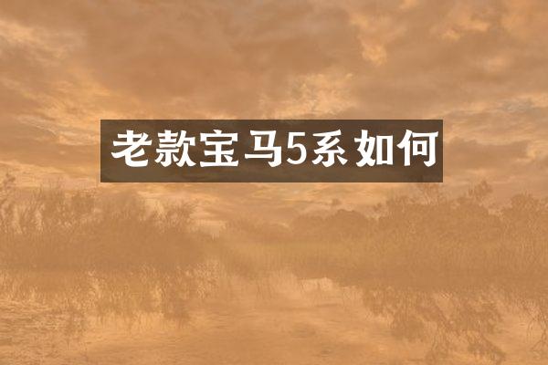 老款宝马5系如何