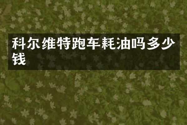 科尔维特跑车耗油吗多少钱