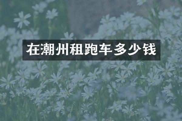 在潮州租跑车多少钱