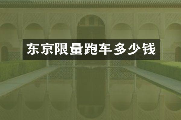 东京限量跑车多少钱