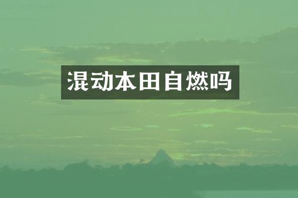 混动本田自燃吗