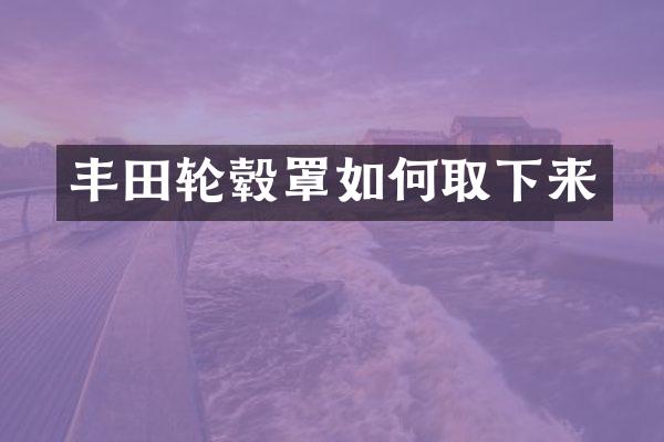 丰田轮毂罩如何取下来