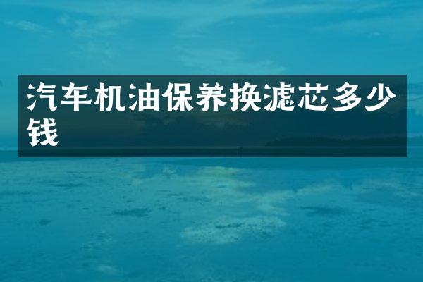 汽车机油保养换滤芯多少钱