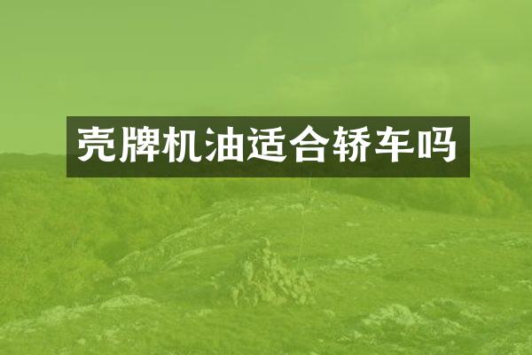 机油适合轿车吗