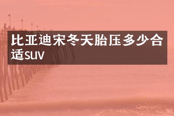 比亚迪宋冬天胎压多少合适suv