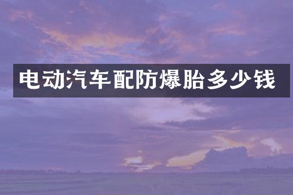 电动汽车配防爆胎多少钱