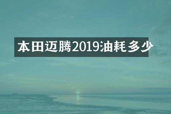 本田迈腾2019油耗多少
