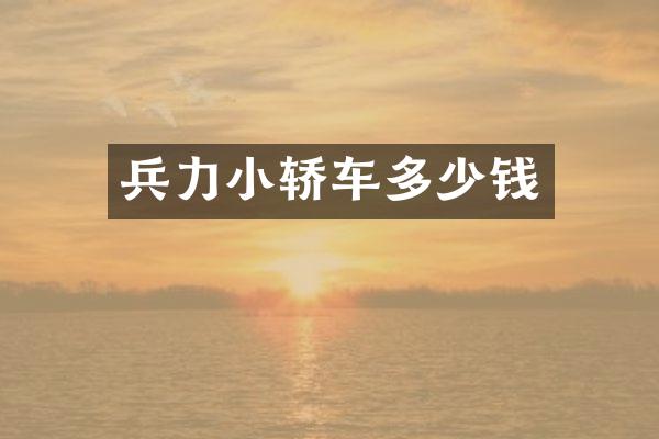 兵力小轿车多少钱