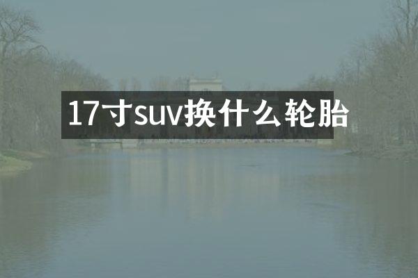 17寸suv换什么轮胎