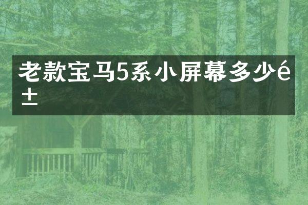 老款宝马5系小屏幕多少钱