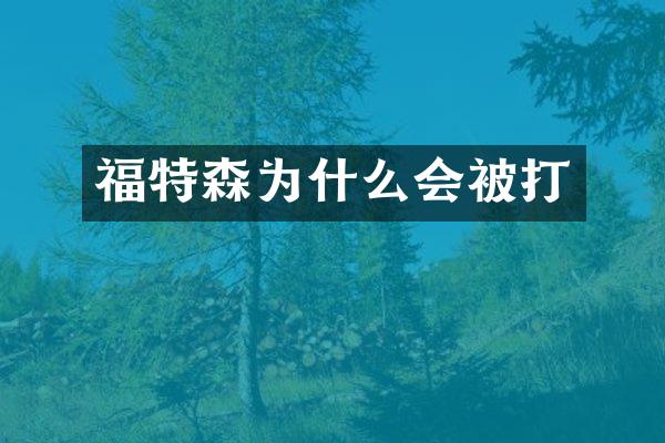 福特森为什么会被打