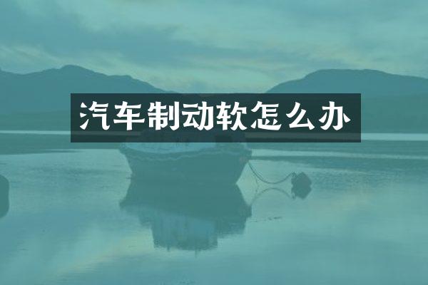 汽车制动软怎么办