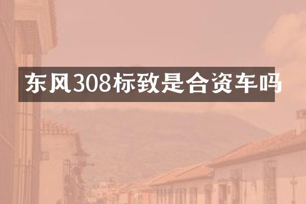 东风308标致是合资车吗