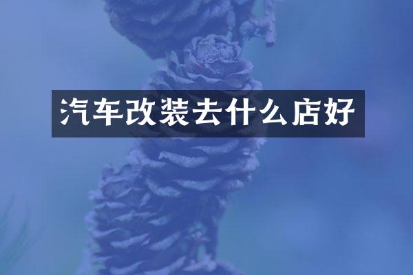 汽车改装去什么店好