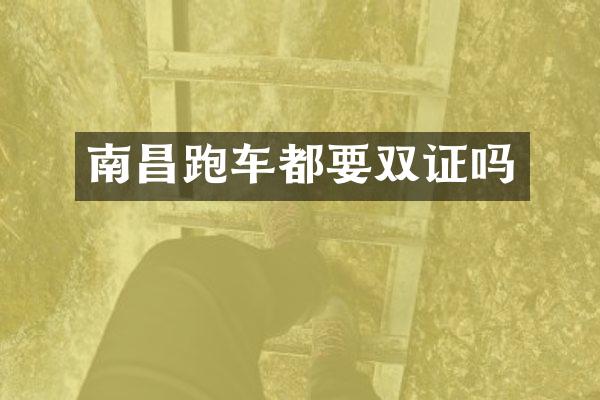 南昌跑车都要双证吗