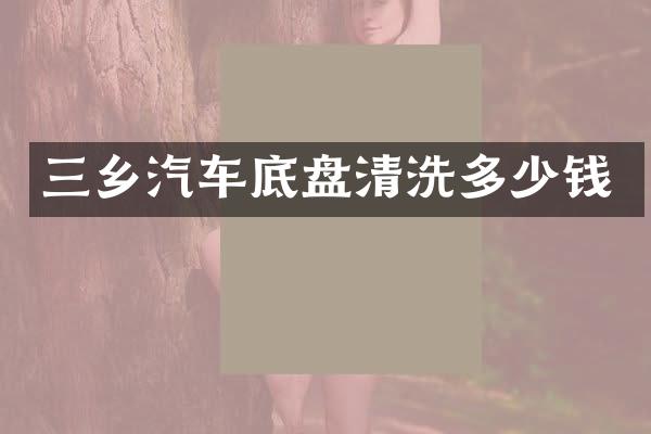 三乡汽车底盘清洗多少钱