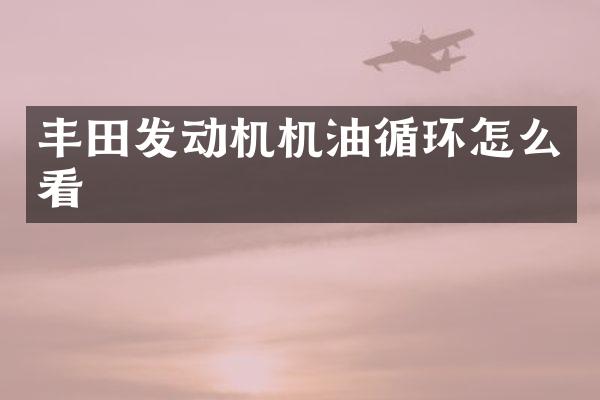 丰田发动机机油循环怎么看