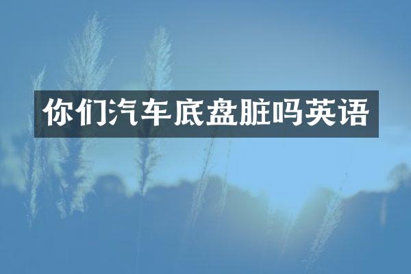 你们汽车底盘脏吗英语