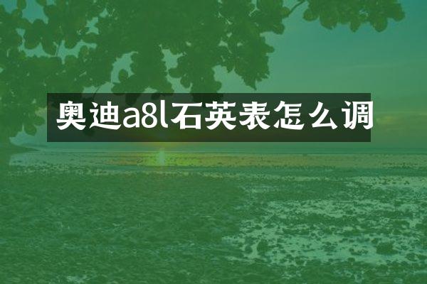奥迪a8l石英表怎么调