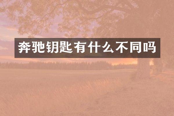 奔驰钥匙有什么不同吗
