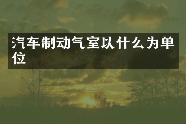 汽车制动气室以什么为单位