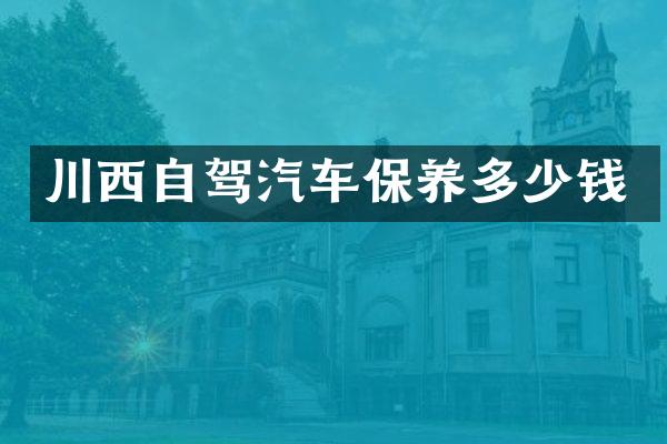 川西自驾汽车保养多少钱