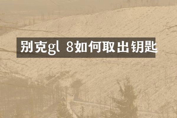 别克gl 8如何取出钥匙