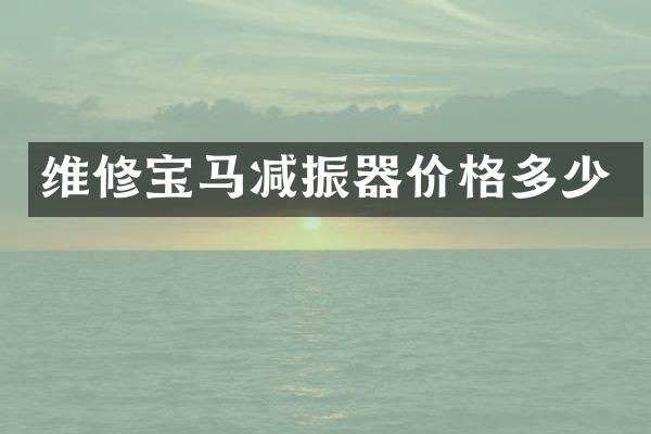 维修宝马减振器价格多少