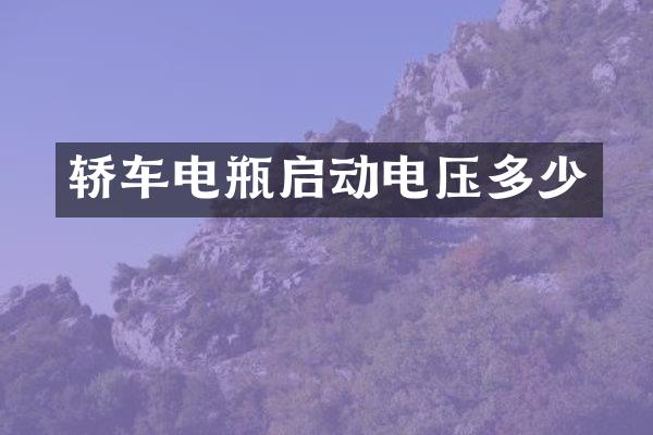 轿车电瓶启动电压多少
