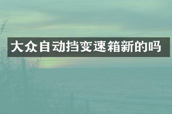 大众自动挡变速箱新的吗