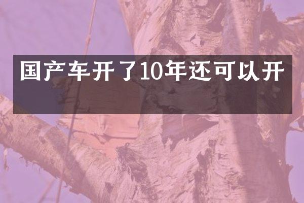 国产车开了10年还可以开吗