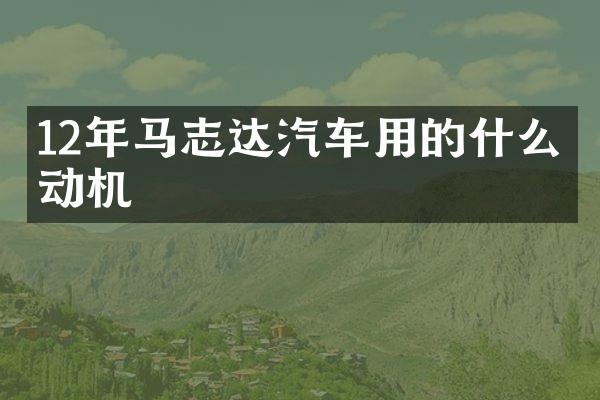 12年马志达汽车用的什么发动机