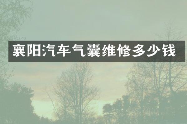 襄阳汽车气囊维修多少钱