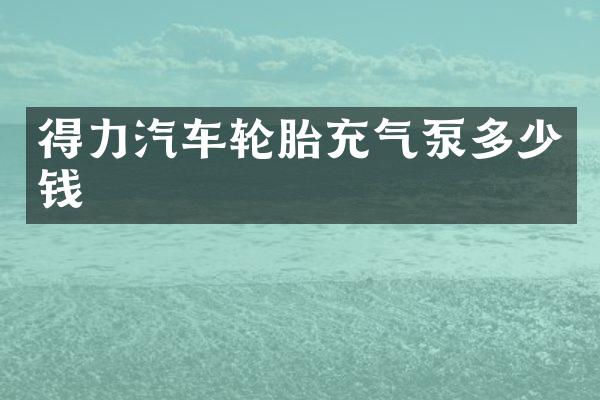 得力汽车轮胎充气泵多少钱