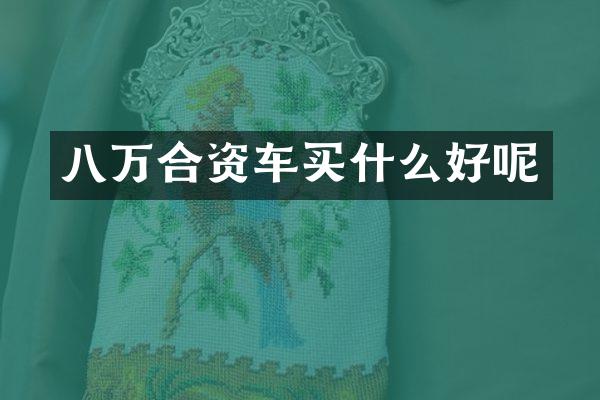 八万合资车买什么好呢