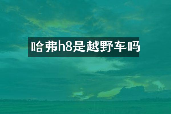 哈弗h8是越野车吗