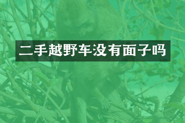 二手越野车没有面子吗