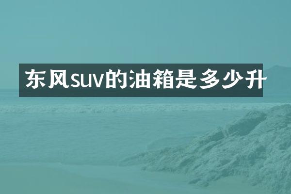 东风suv的油箱是多少升