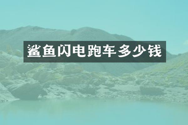 鲨鱼闪电跑车多少钱